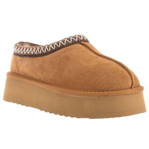 EverAu Womens/Ladies Wonga Leather Slippers / Chestnut